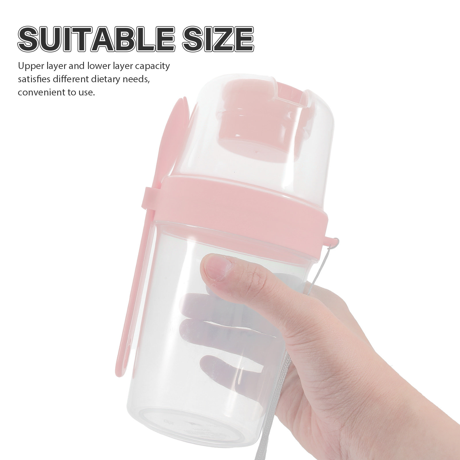 Meal Prep Jars With Lids - 1Set Double-Layer Portable Salad Cup with