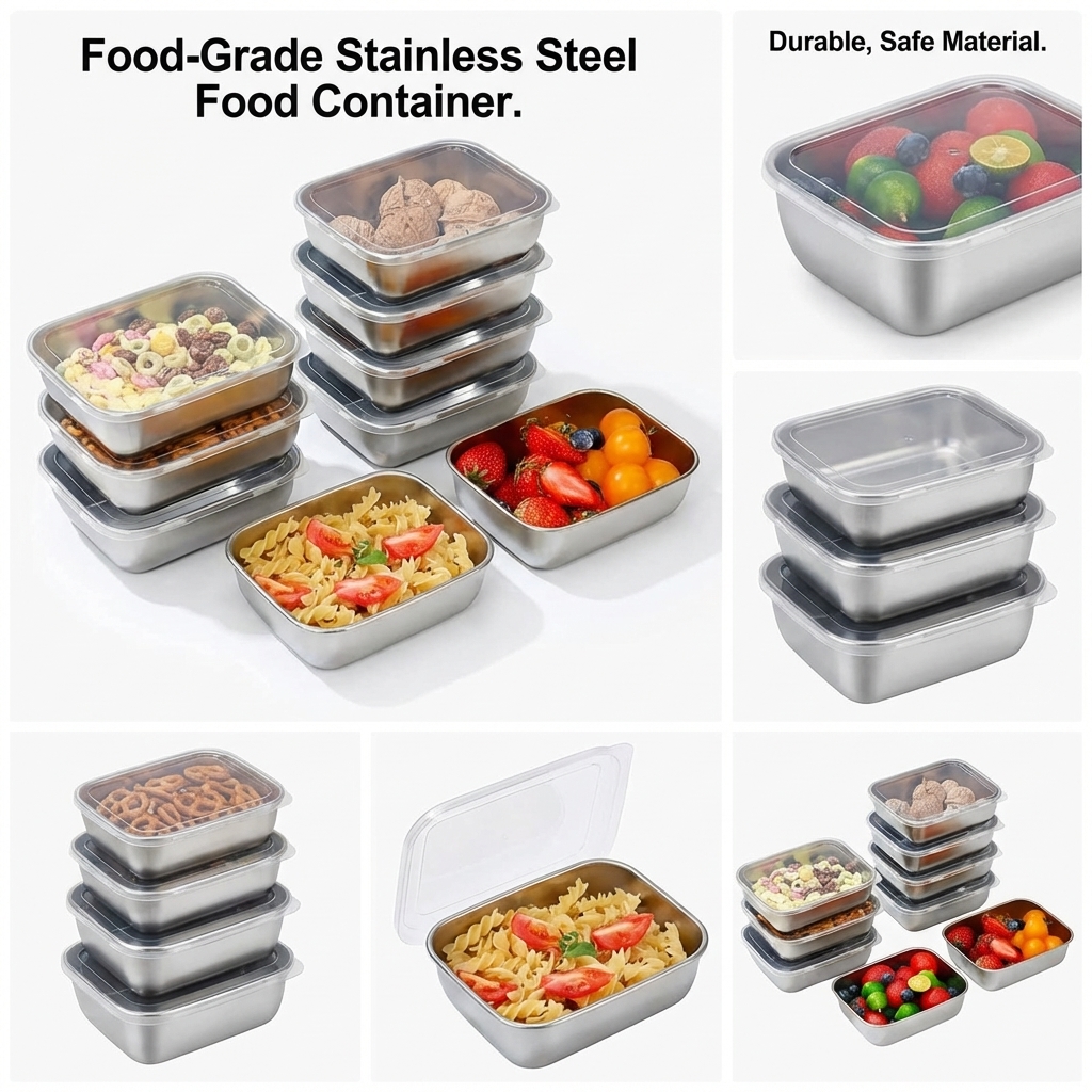 Meal Prep Chef - 5PCS Stainless Steel Food Storage Containers