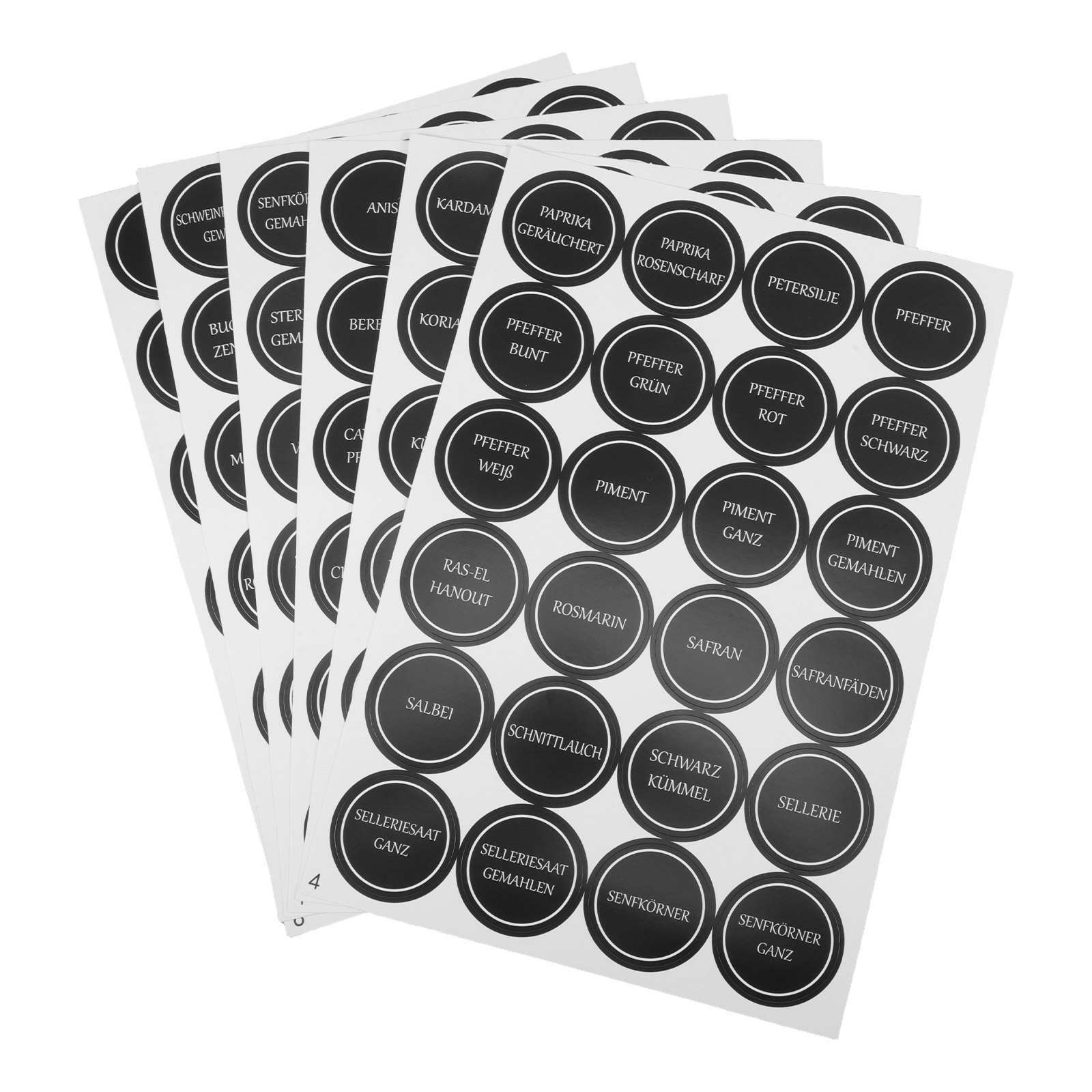 6 Sheets Round Spice Jar Label - Spice Jar Labels 评论和价格