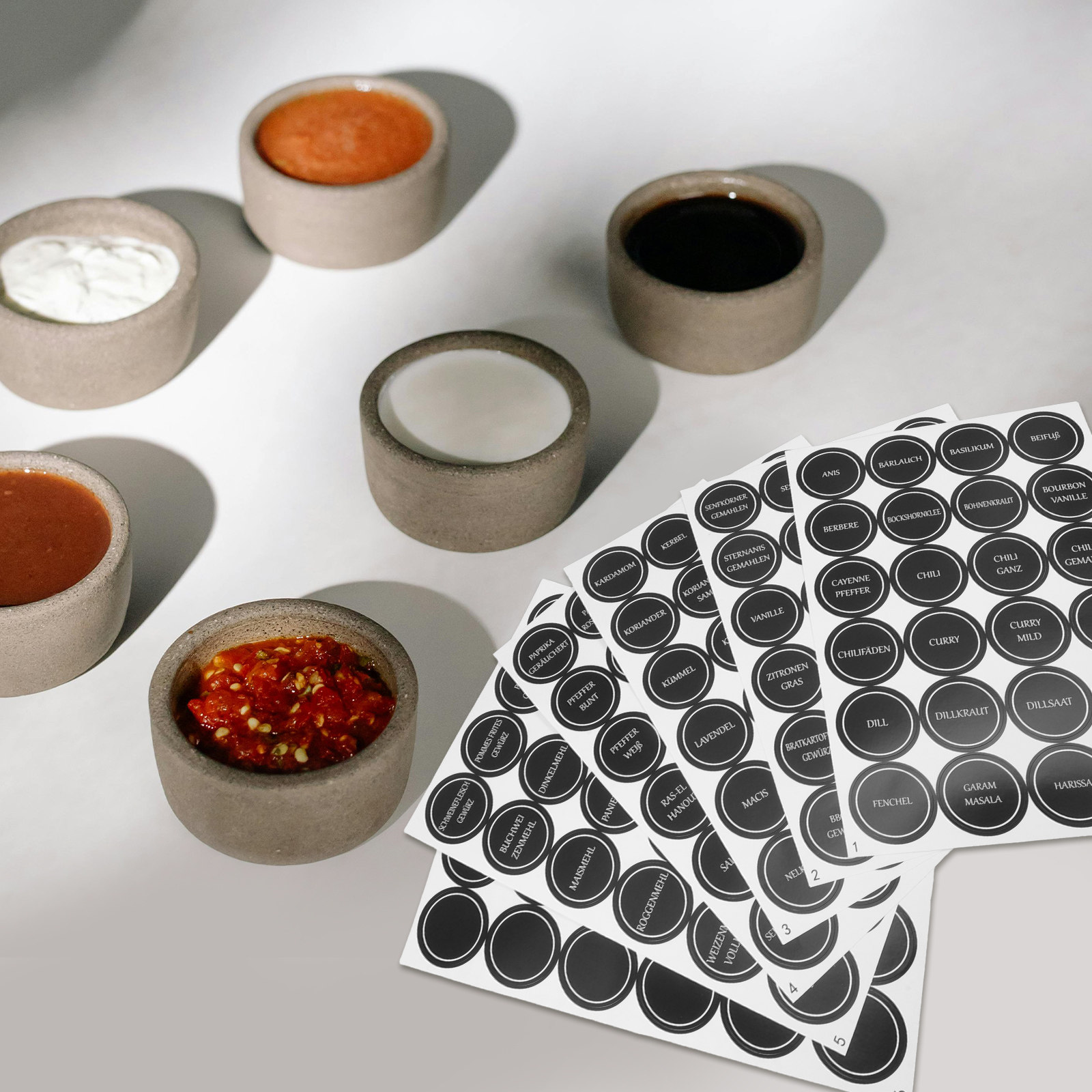 6 Sheets Round Spice Jar Label - Spice Jar Labels 评论和价格