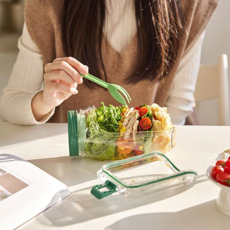 Salad Pod Salad Jars with Lids - Meal Prep Jars With Lids 评论和价格