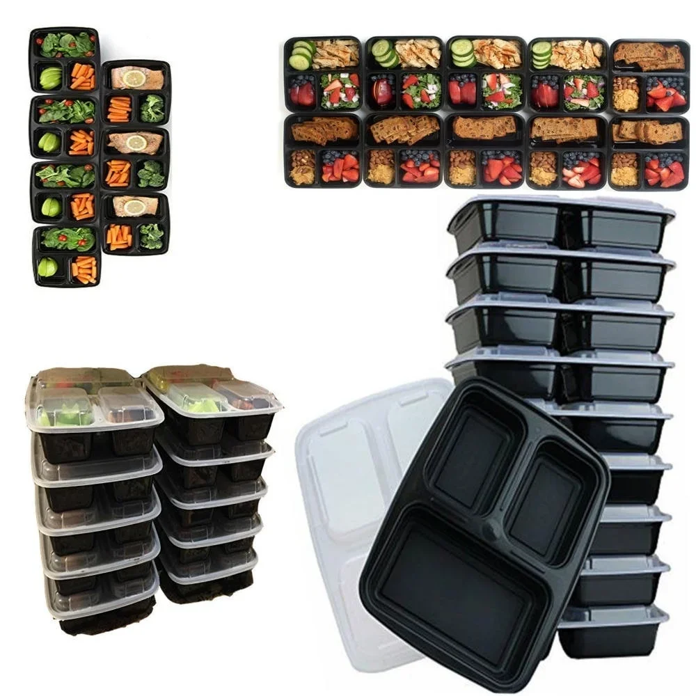 7 Pack 3 Compartment Meal Prep - Meal Prep Jars With Lids 评论和价格