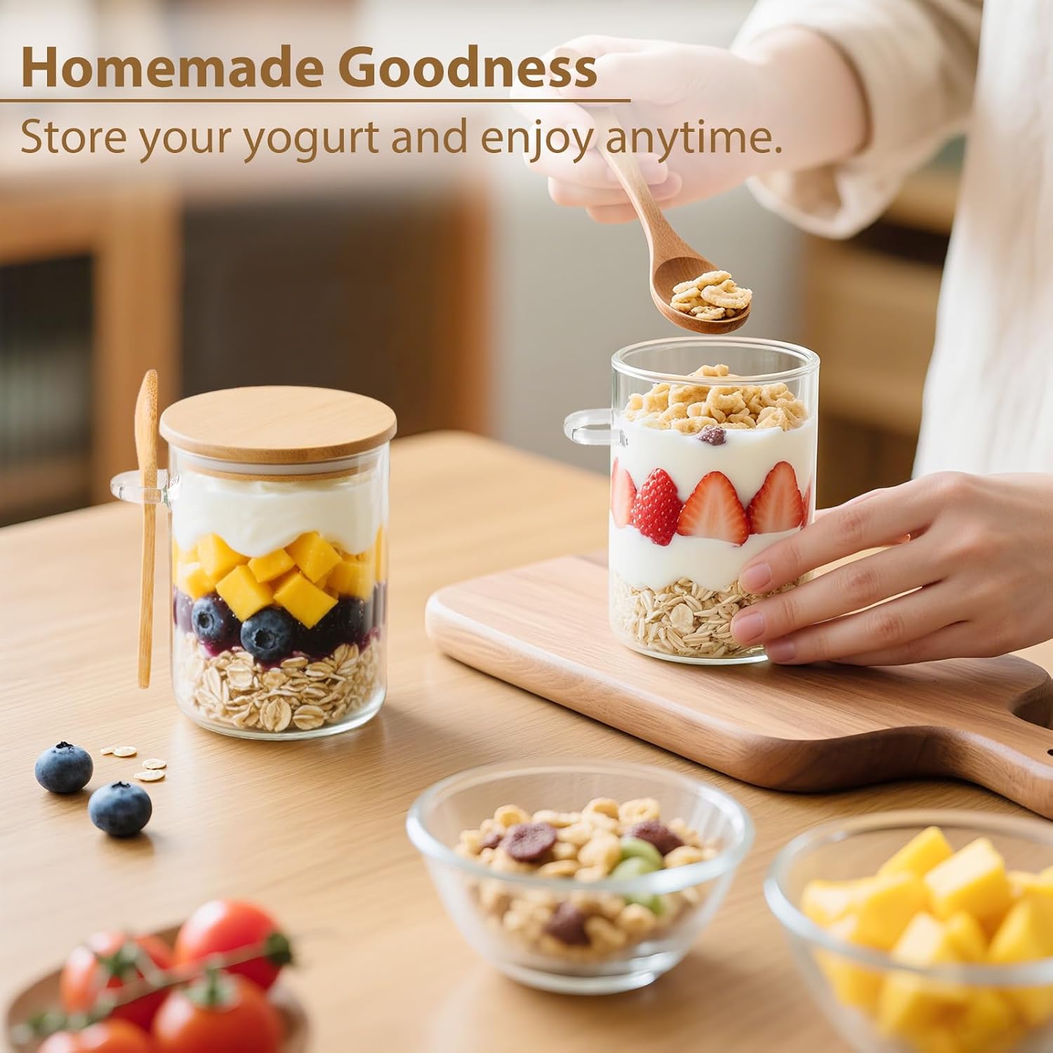 6 Pack Overnight Oats Containe - Meal Prep Jars With Lids 评论和价格
