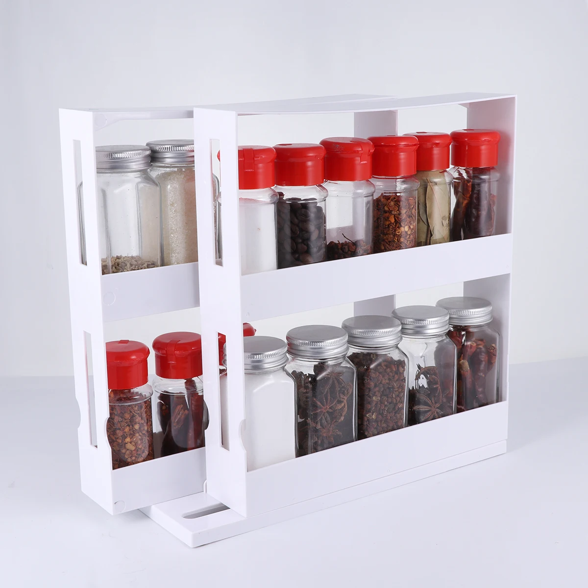 2 Layer Kitchen Storage Slide  - Spice Jar Labels 评论和价格