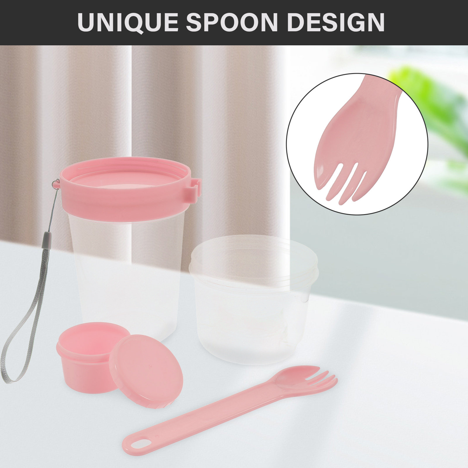 1Set Double-Layer Portable Sal - Meal Prep Jars With Lids 评论和价格