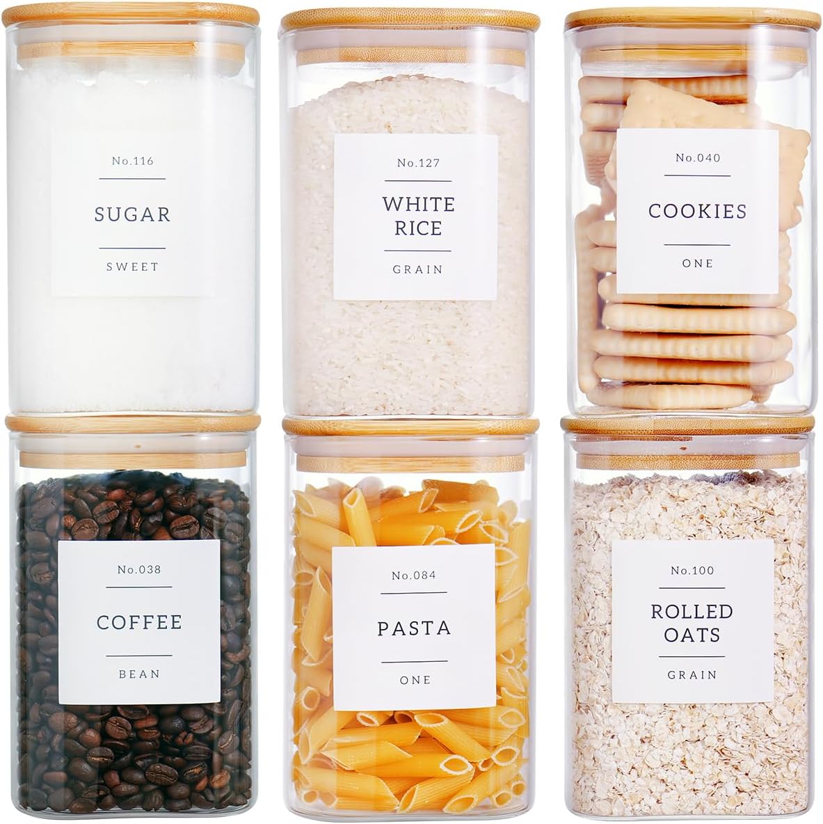 6 Pack Square Kitchen Storage  - Spice Jar Labels 评论和价格