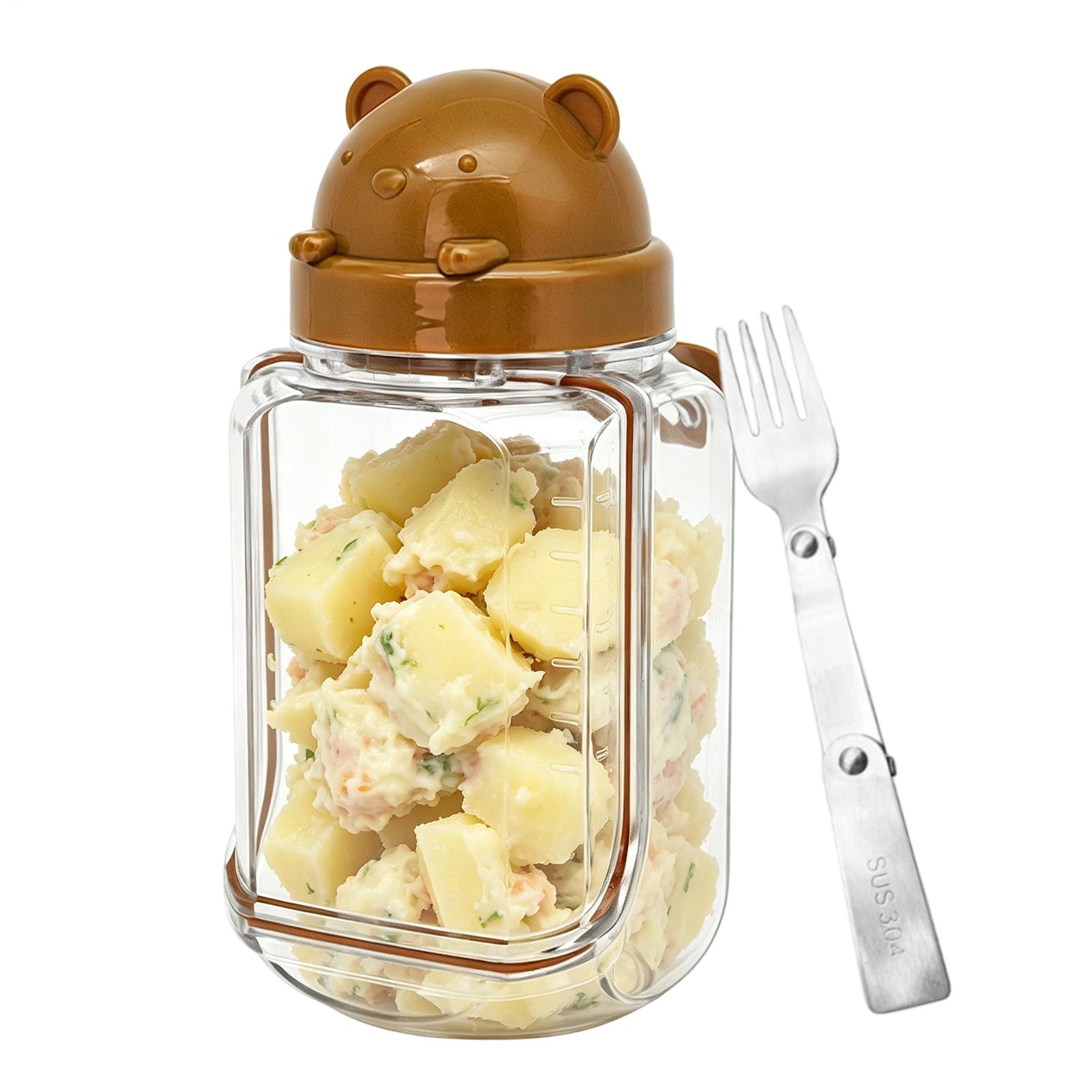 Salad Jar Clear Food Canisters - Meal Prep Restaurant 评论和价格