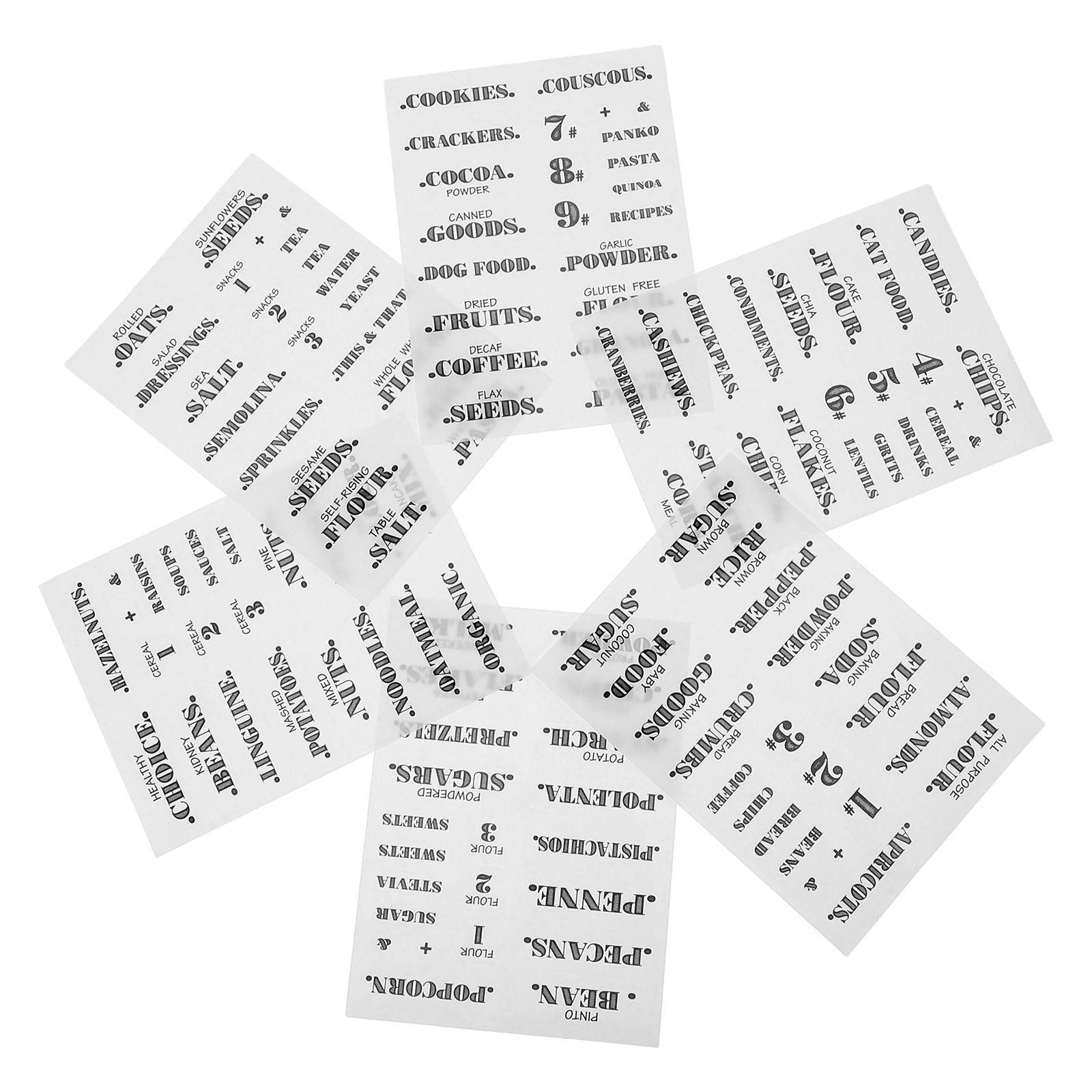 6 Sheets Waterproof Removable  - Spice Jar Labels 评论和价格