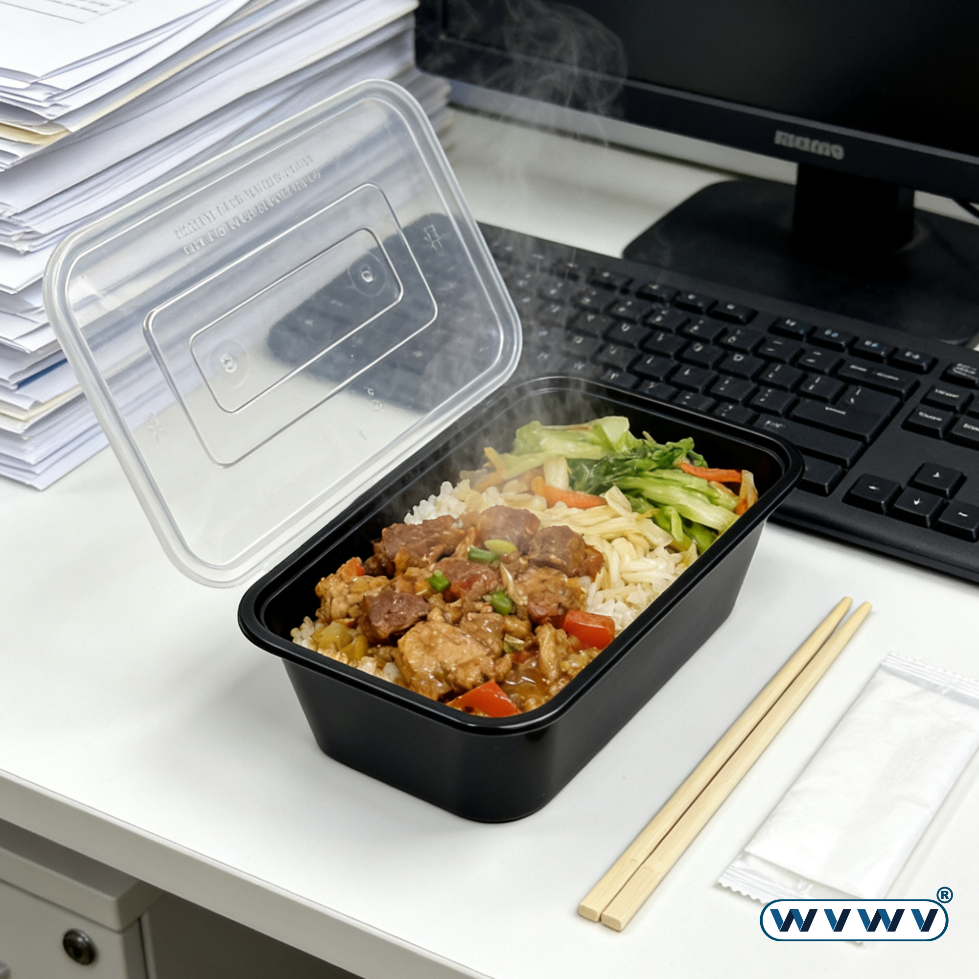 10/50Pcs 20Oz/600Ml Black Lunc - Meal Prep Chef 评论和价格