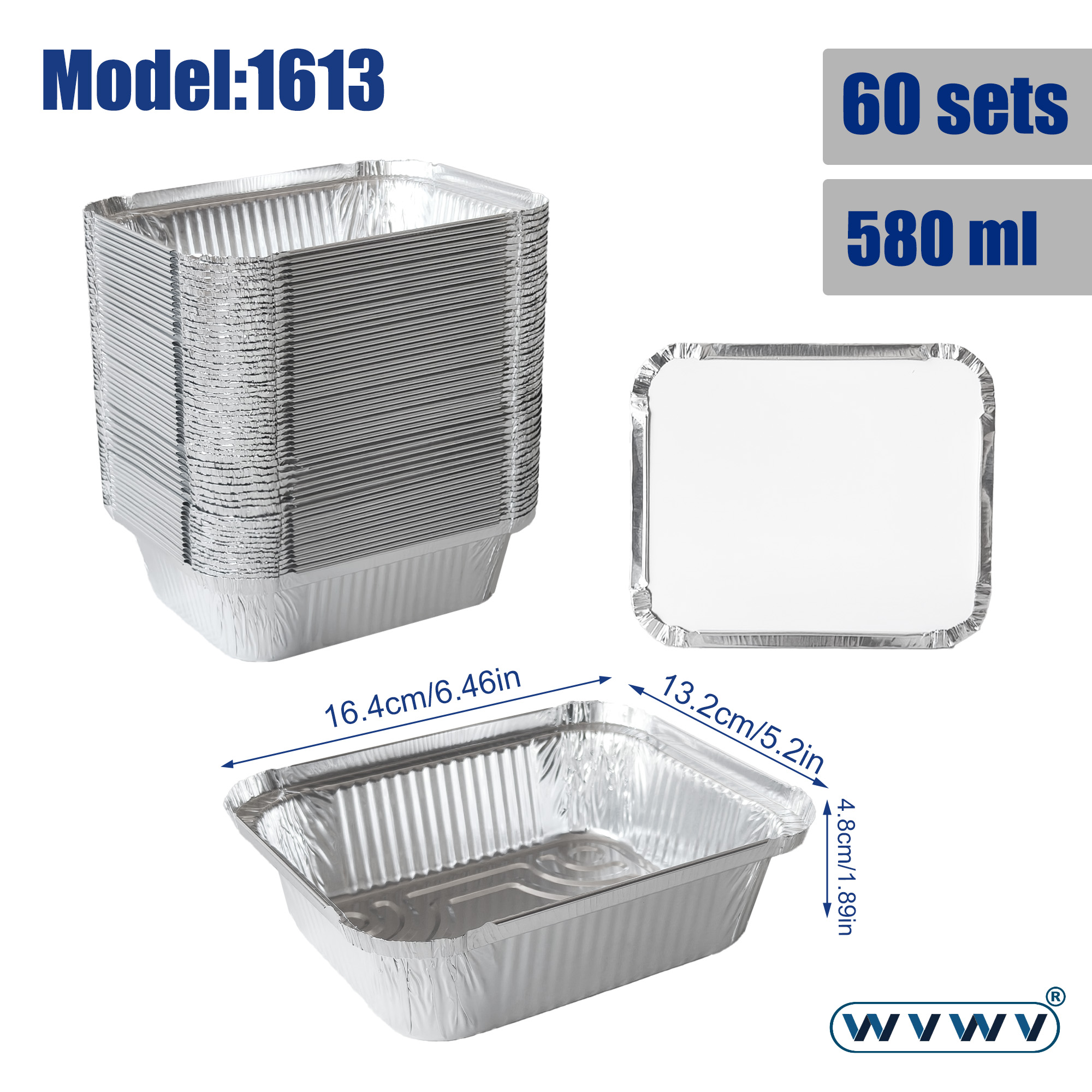 60Pcs 560ml Disposable Aluminu - Meal Prep Restaurant 评论和价格