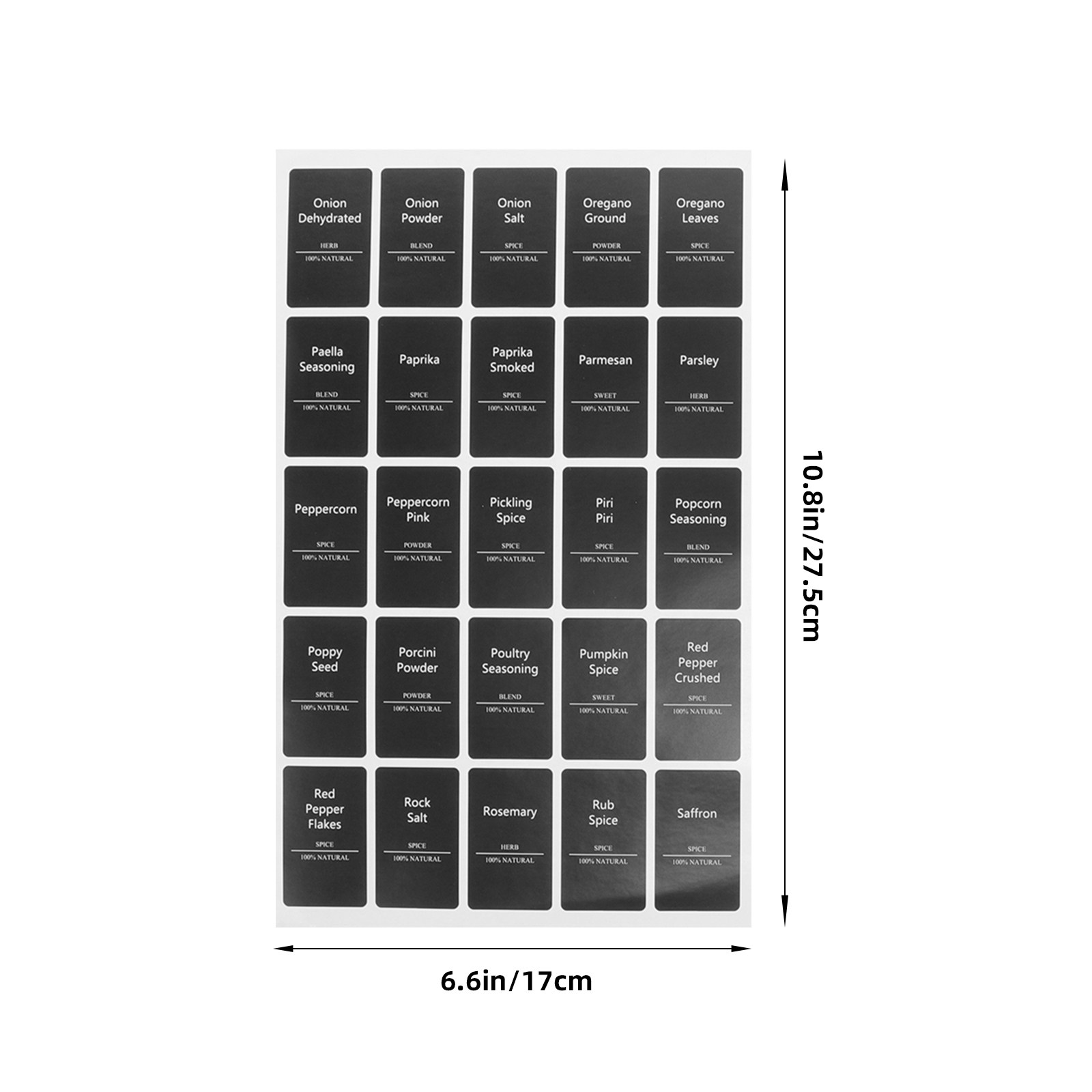 6 Sheets Spice Bottle Label St - Spice Jar Labels 评论和价格
