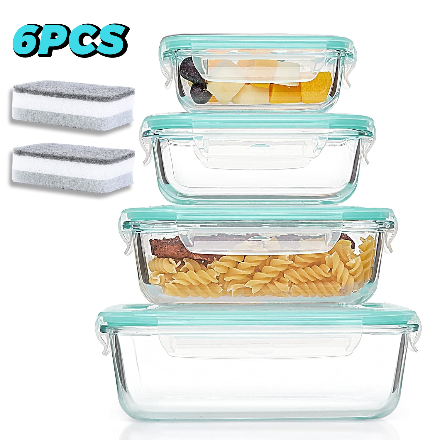 Glass Food Storage Containers  - Meal Prep Jars With Lids 评论和价格