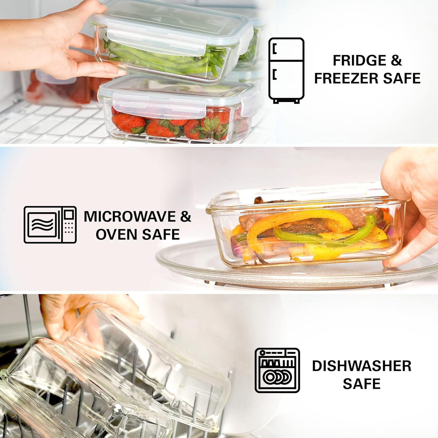 Glass Food Storage Containers  - Meal Prep Jars With Lids 评论和价格