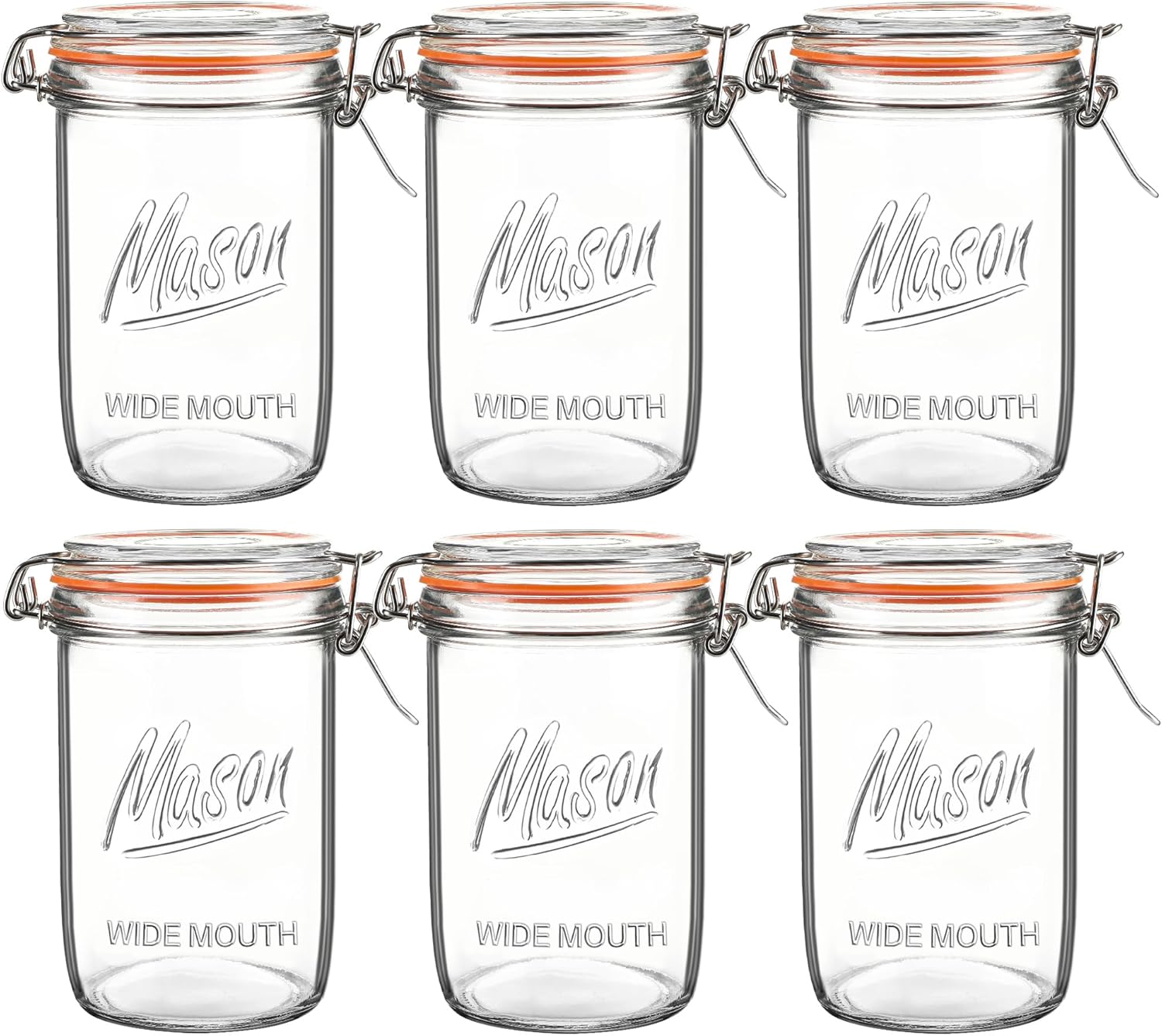 24oz Wide Mouth    Jars – 6 Pa - Meal Prep Jars With Lids 评论和价格