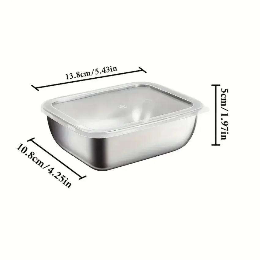 5pcs Stainless Steel Food Stor - Meal Prep Chef 评论和价格