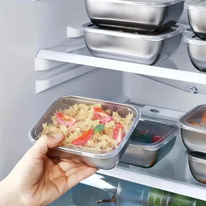 5pcs Stainless Steel Food Stor - Meal Prep Chef 评论和价格