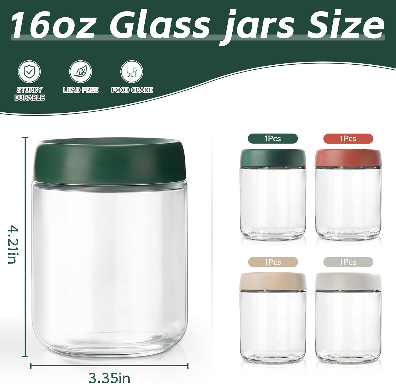 Glass Overnight Oats Container - Meal Prep Jars With Lids 评论和价格