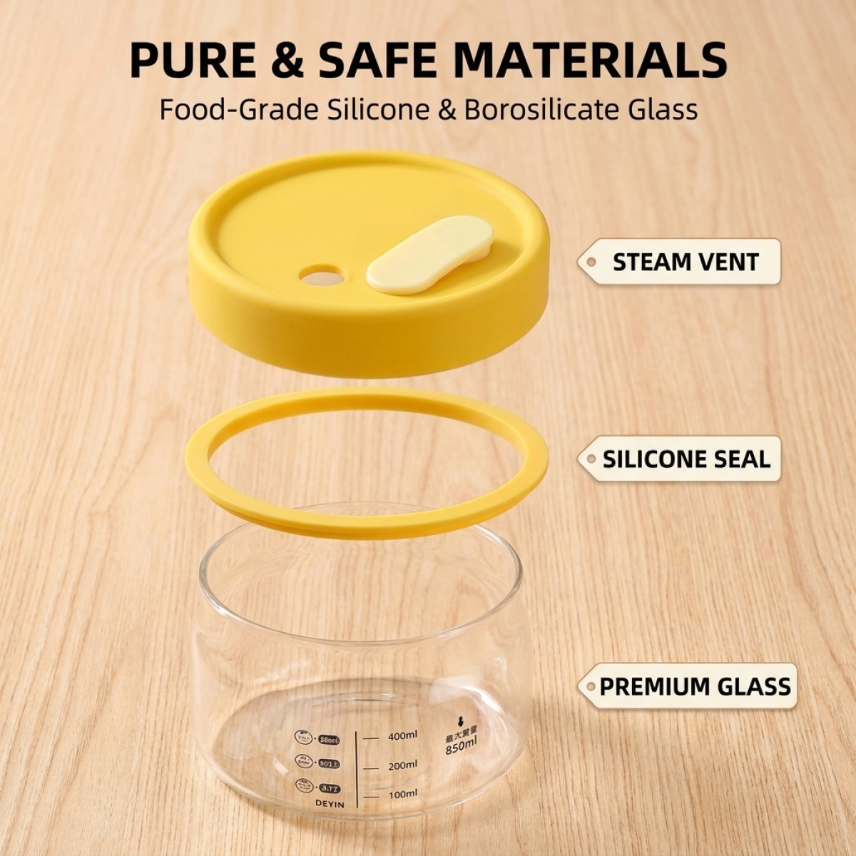 Leakproof Glass Food Storage C - Meal Prep Jars With Lids 评论和价格
