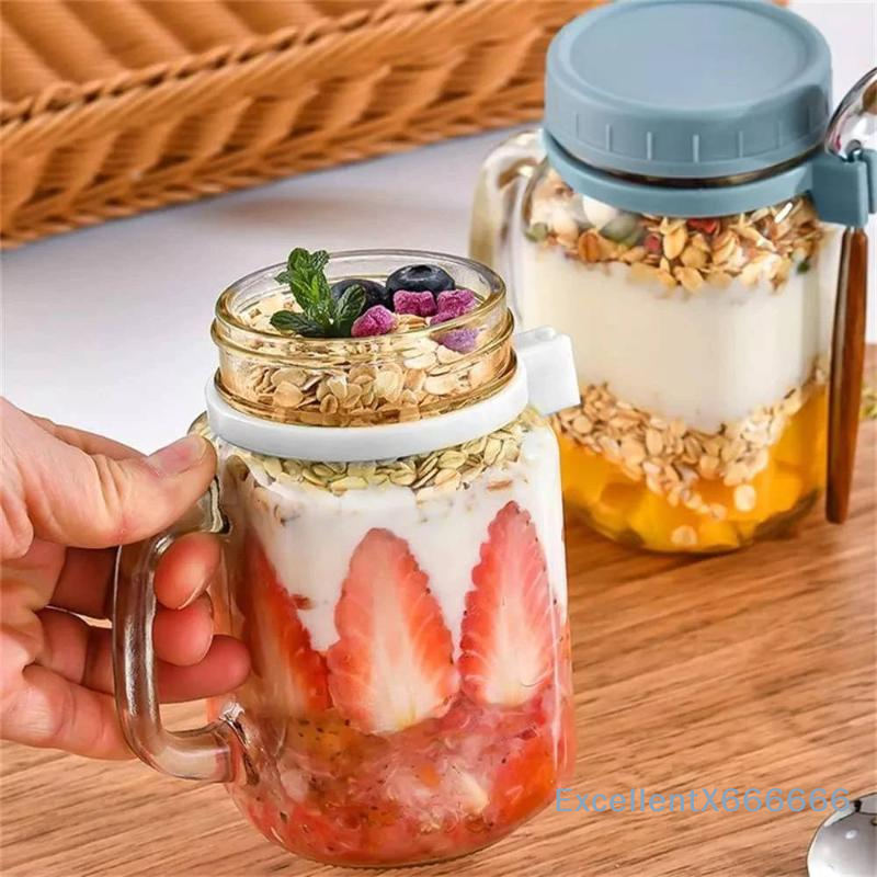 500ml Glass Container for Over - Meal Prep Jars With Lids 评论和价格