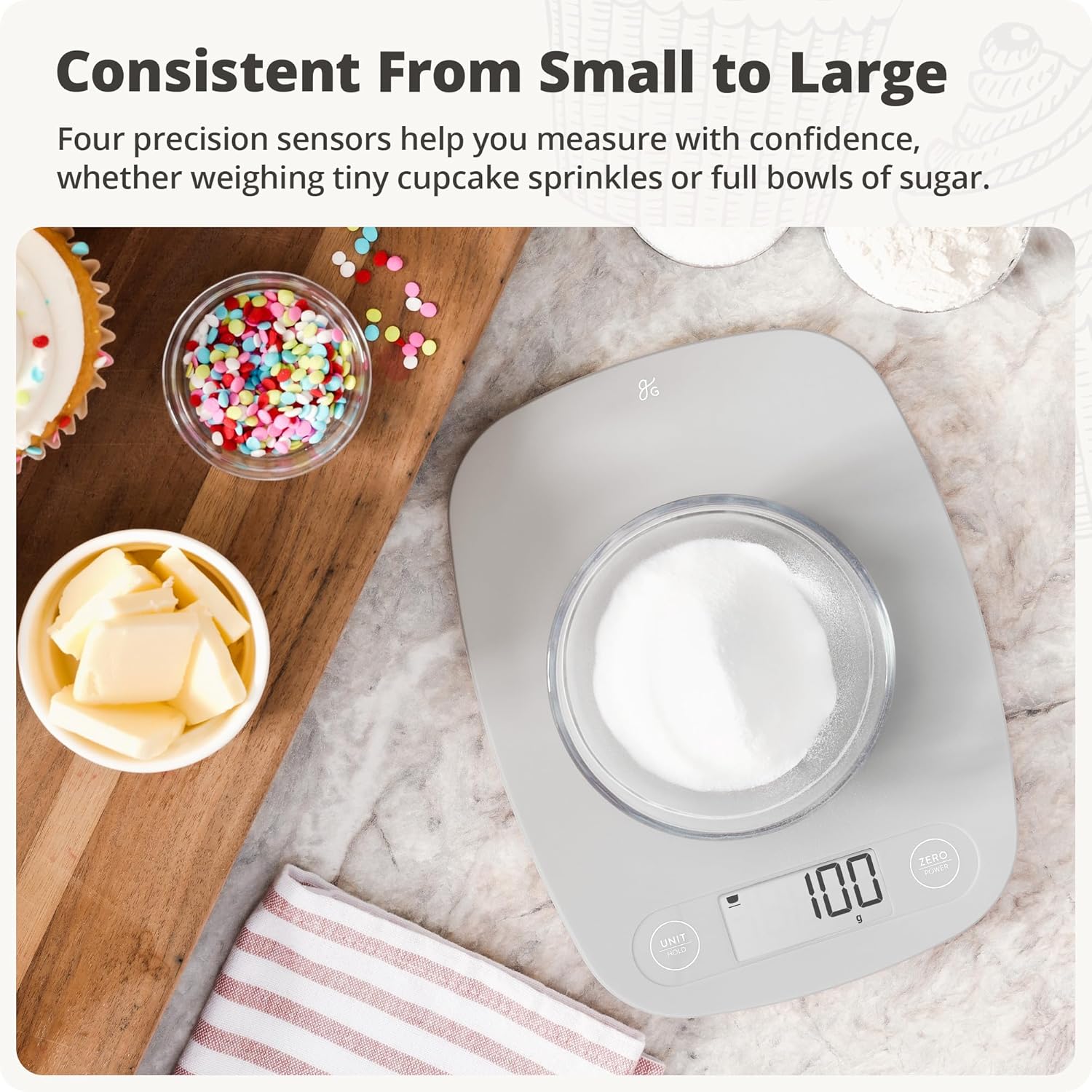 Digital Kitchen Scale with 1g  - Meal Prep Quick And Easy 评论和价格