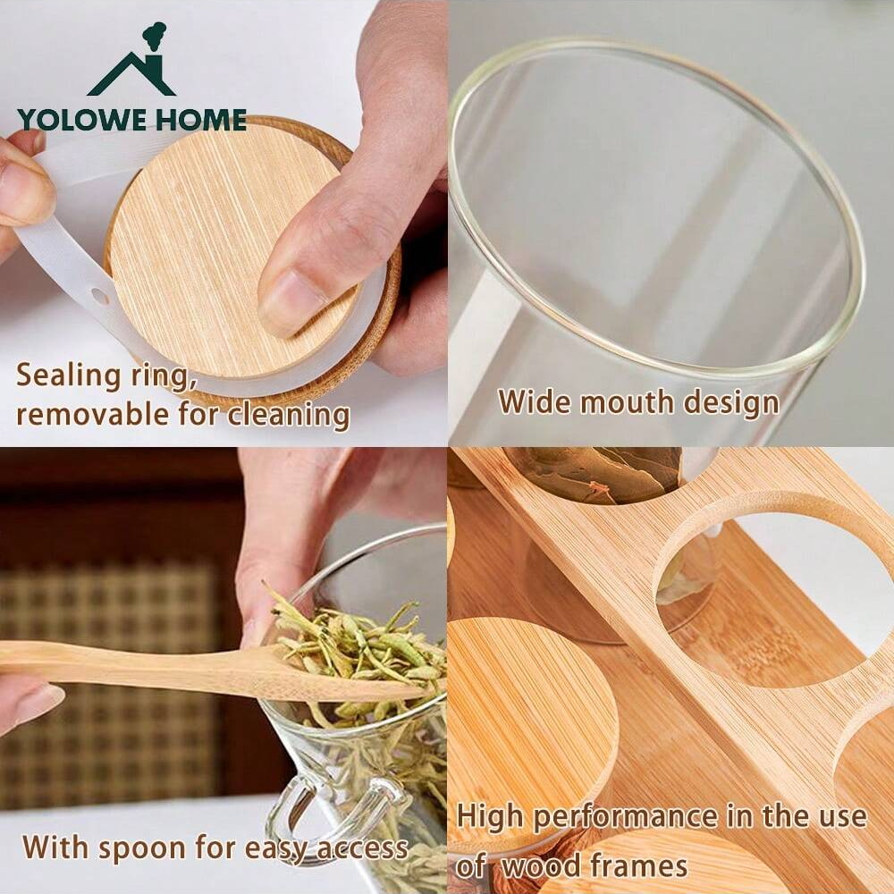 8-Piece Glass Storage Containe - Spice Jar Labels 评论和价格