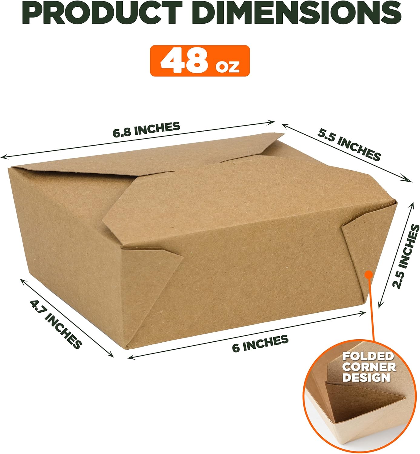 48 oz Paper Take Out Container - Meal Prep Restaurant 评论和价格