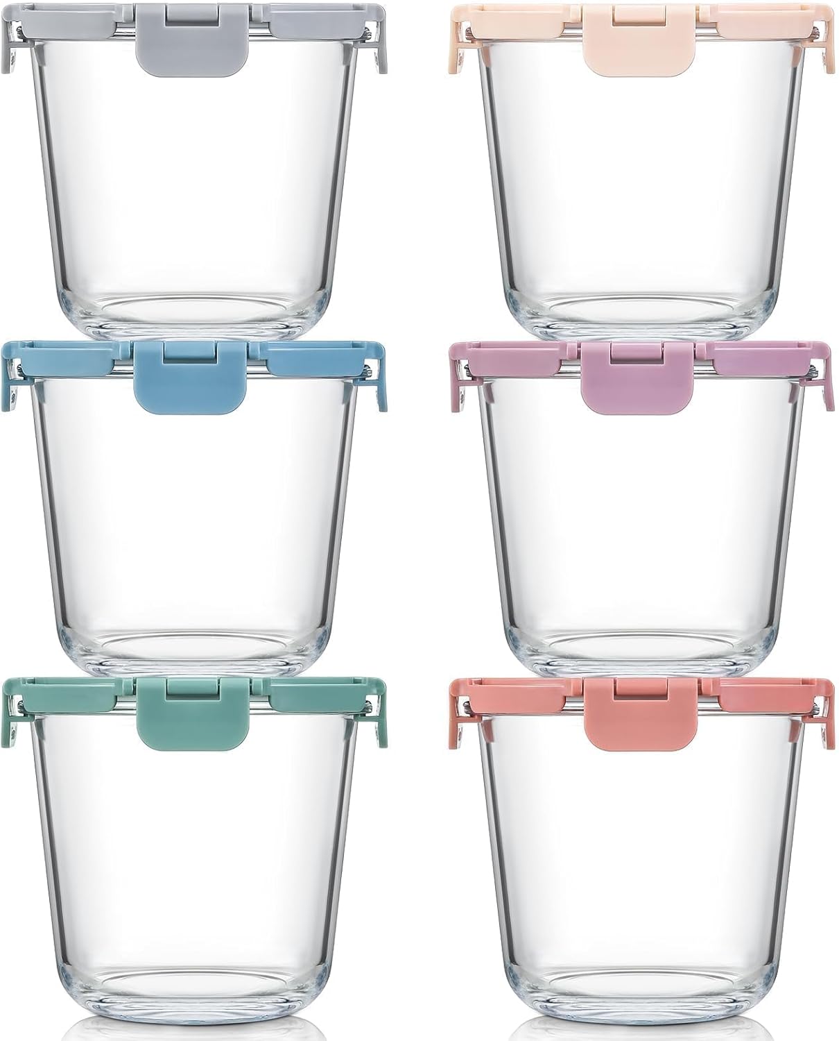 [UPGRADED LID] 6 Sets 3 Cup/24 - Meal Prep Jars With Lids 评论和价格