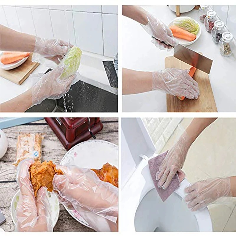 Clear Disposable Gloves Transp - Meal Prep Chef 评论和价格