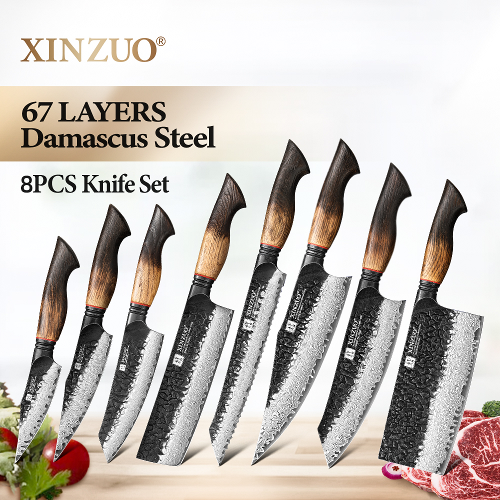 XINZUO Eight-piece Kitchen Kni - Meal Prep Chef 评论和价格