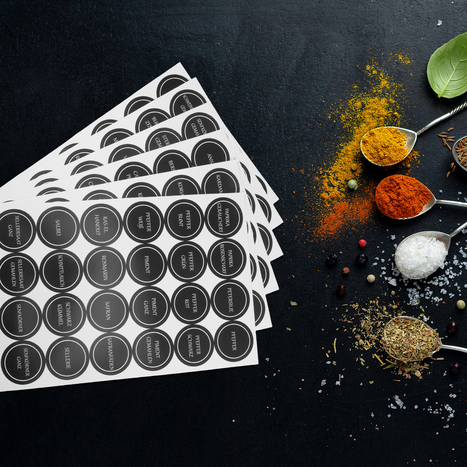 6 Sheets Round Spice Jar Label - Spice Jar Labels 评论和价格
