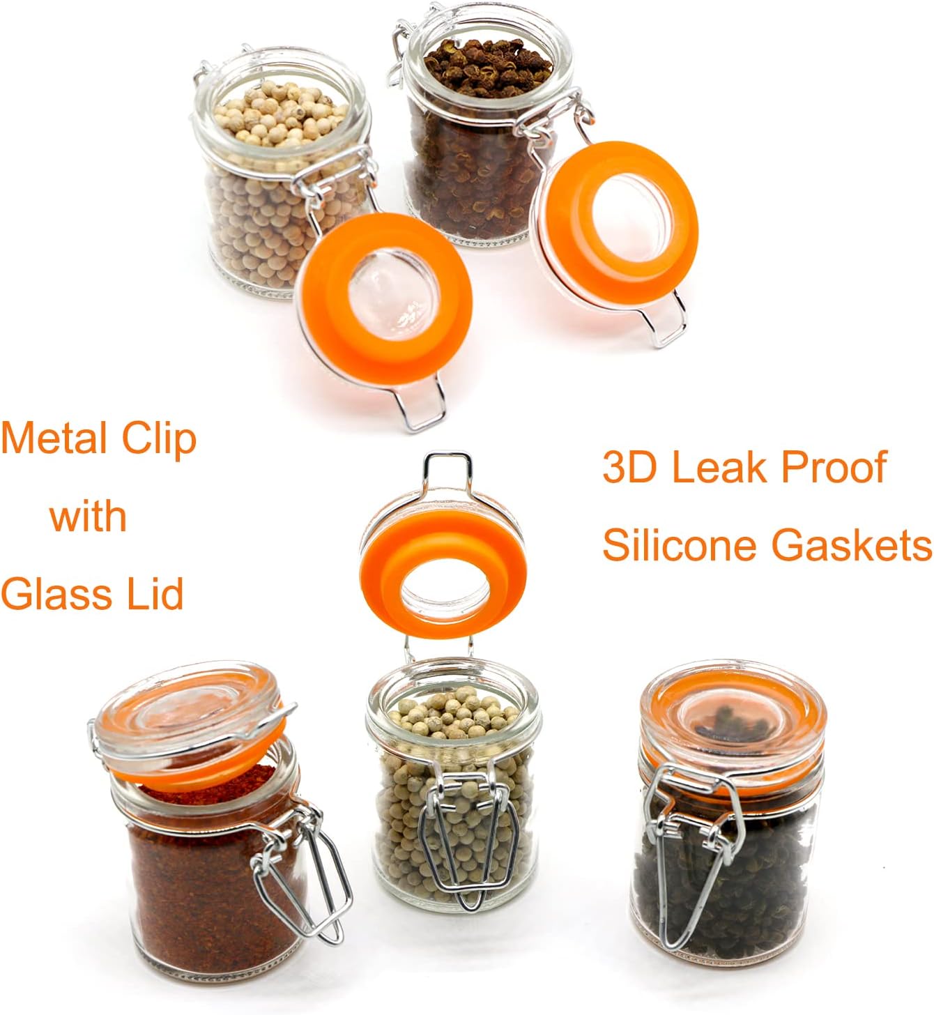 1.7 oz Mini Glass Spice Jars w - Spice Jar Labels 评论和价格